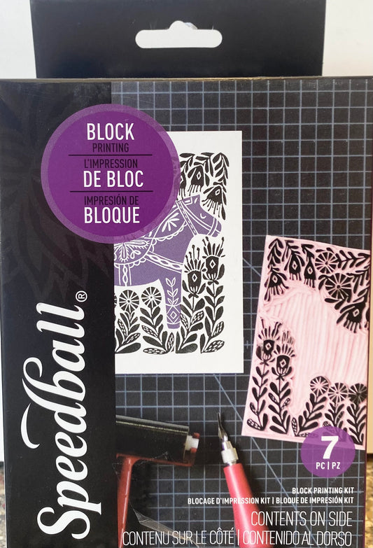 PRINT MAKING - Speedball block printing kit 7 pc set