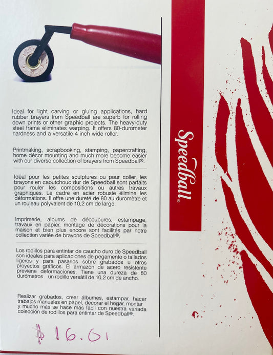 PRINT MAKING - Speedball Hard Rubber Roller 4 in