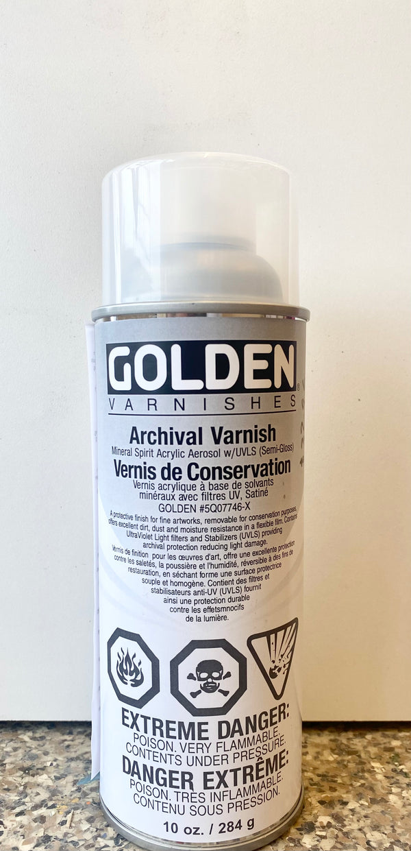 VARNISHES & MEDIUMS Archival Varnish (semi gloss) 10oz Grasby Art