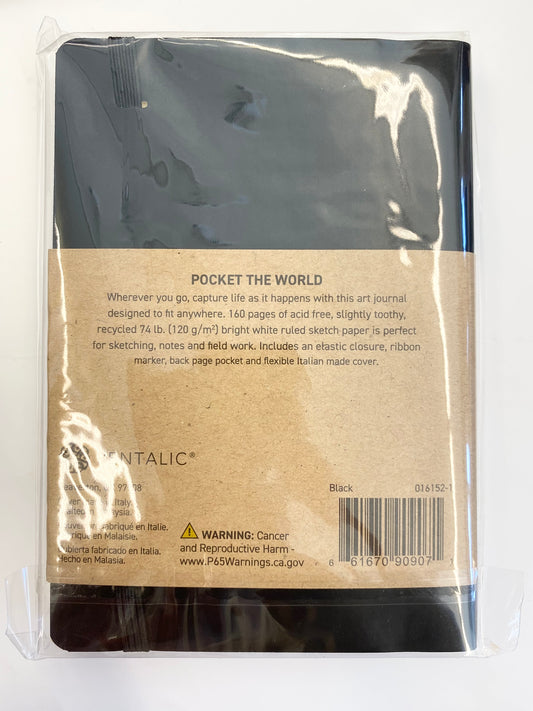 DRAWING SKETCHBOOKS & JOURNALS - Pentalic pocket journal ruled 4"x 6"