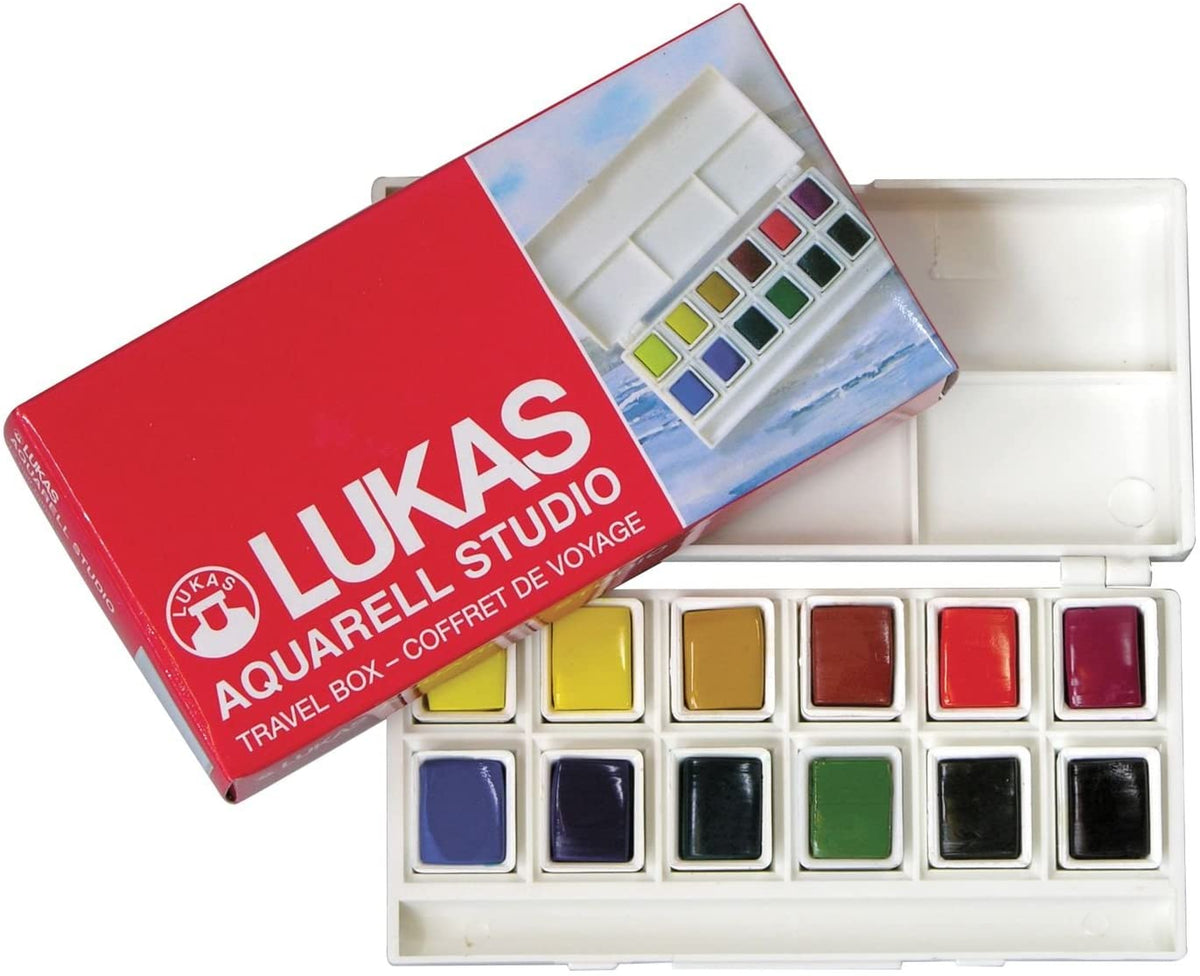WATERCOLOUR - Lukas aquarell studio travel box set of 12