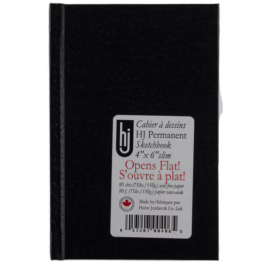 HJ - Permanent Sketchbook, 150g, 80 sheets, 4 x 6 Slim