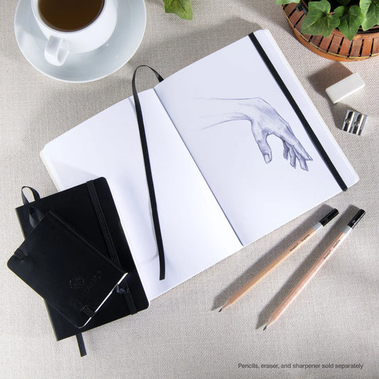 traveler pocket journal sketch book 6" x 8" black