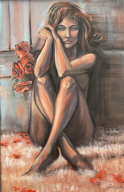 Original Oil Painting by artist Teresa Grasby - "Contemplation", 20" x 30"