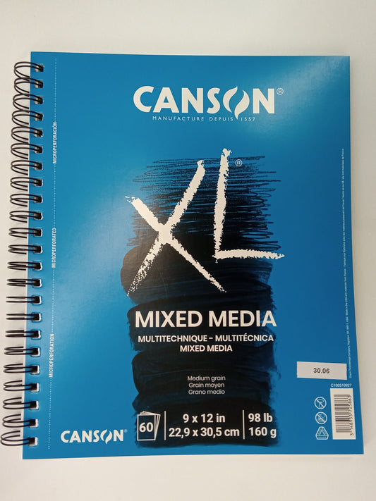 Canson XL Mixed Media (9x12in, medium grain, 160g)