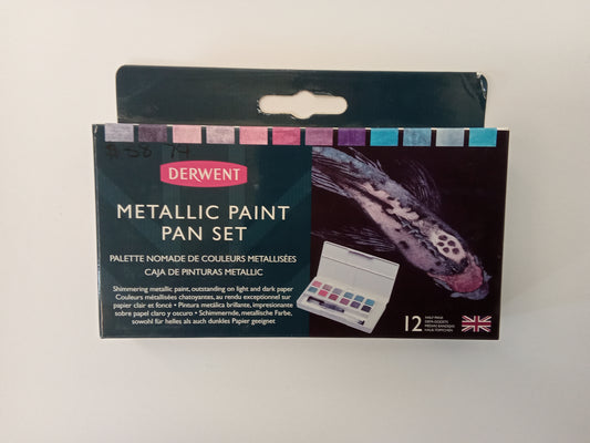 Derwent Inktense Metallic Paint Pan set of 12