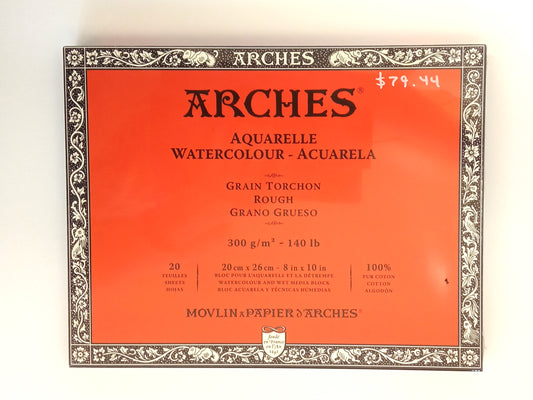 ARCHES Watercolor Paper Pad, Rough Grain (8x10in, 20 sheets)