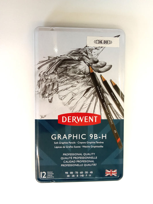 Derwent Graphic 9B-H Soft Graphite Pencils