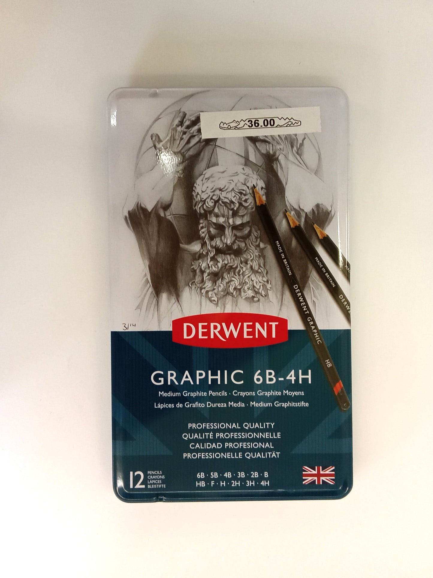 Derwent Graphic 6B-4H Medium Graphite Pencils