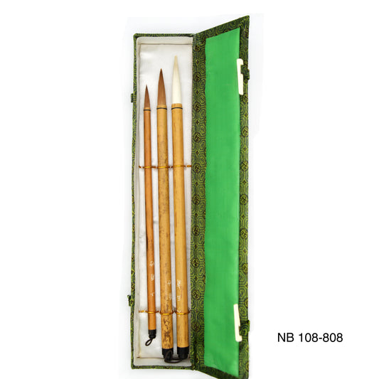 Goat & Sable Hair Bamboo Brush - Set Of 3 (Da Lan Zhu, Xiao Lan Zhu)