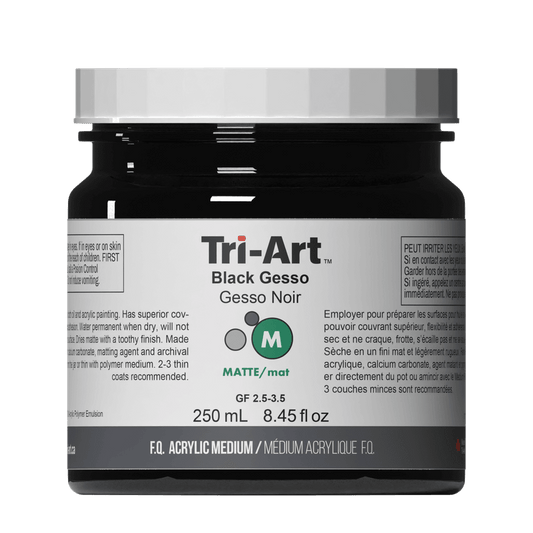 Tri-Art Acrylic Mediums - Black Gesso