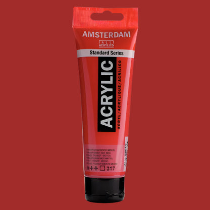 Amsterdam Acrylic Trans Red Med 120ml