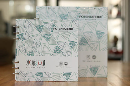 Potentate Watercolor Spiral Bound Watercolor Book, 300g, 20sheets, 195x195mm