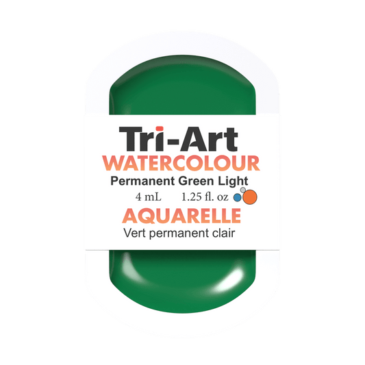 Tri-Art Water Colours - Permanent Green Light