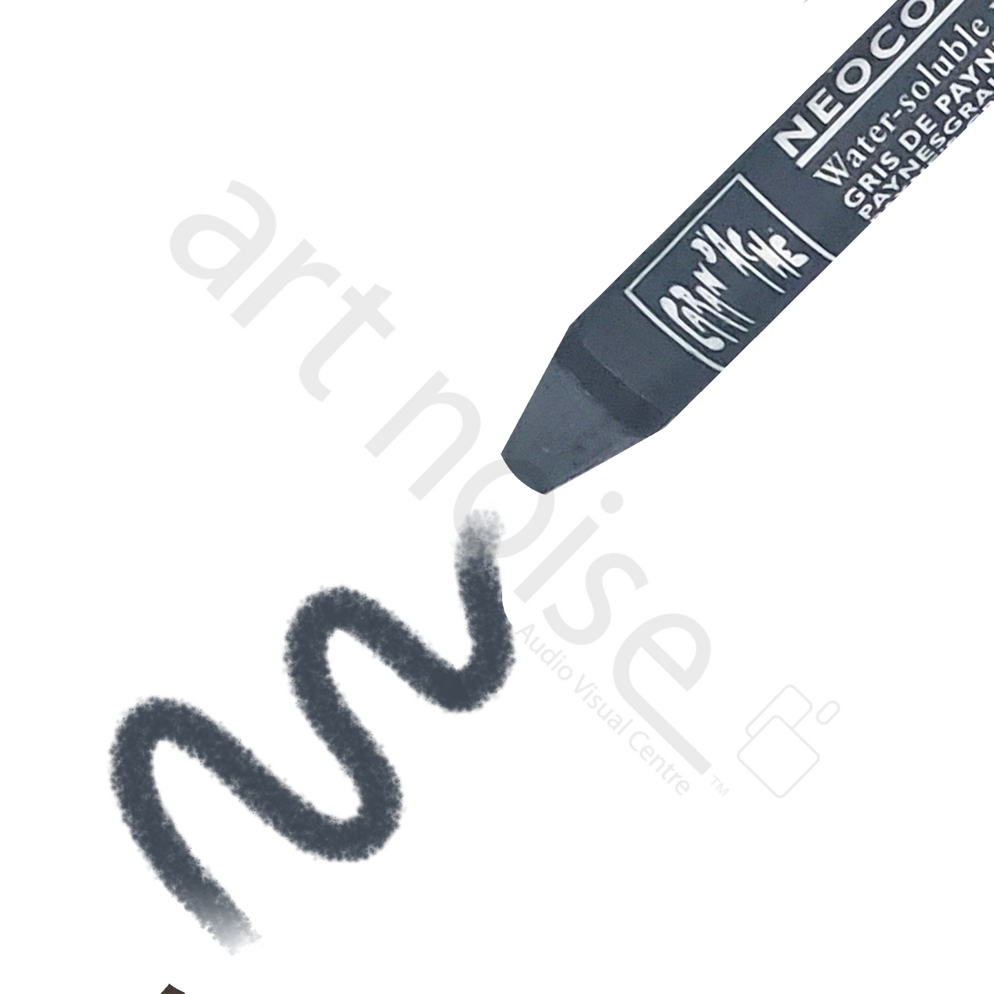 Caran d'Ache - Classic Neocolor II Water Soluble Wax Crayon - Black, White and Greys