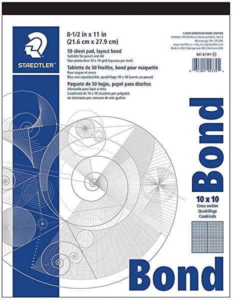 Staedtler-Mars - Bond Paper - 10x10 Grid - 8.5x11"
