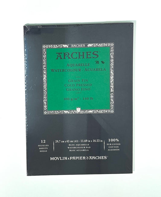 Arches - Watercolour Pad, Cold Pressed |12 sheets | 9x16