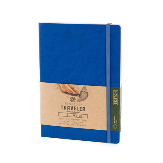 traveler pocket journal sketch book 6" x 8" blue