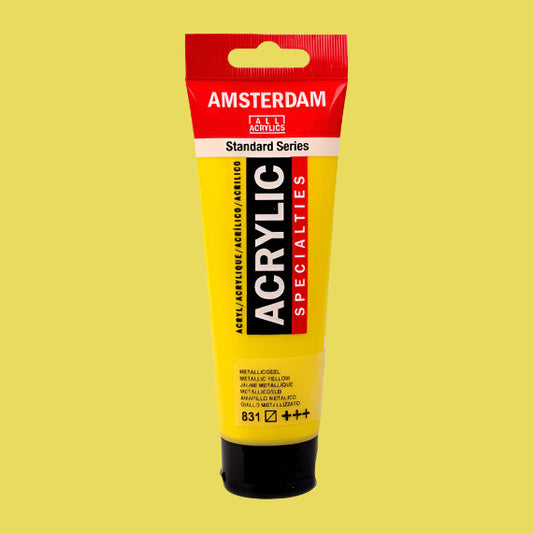 Amsterdam Acrylic Metallic Yellow 120ml