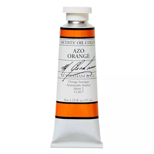 M.Graham Azo Orange Oil Paint 37ml - Professional Artist Quality