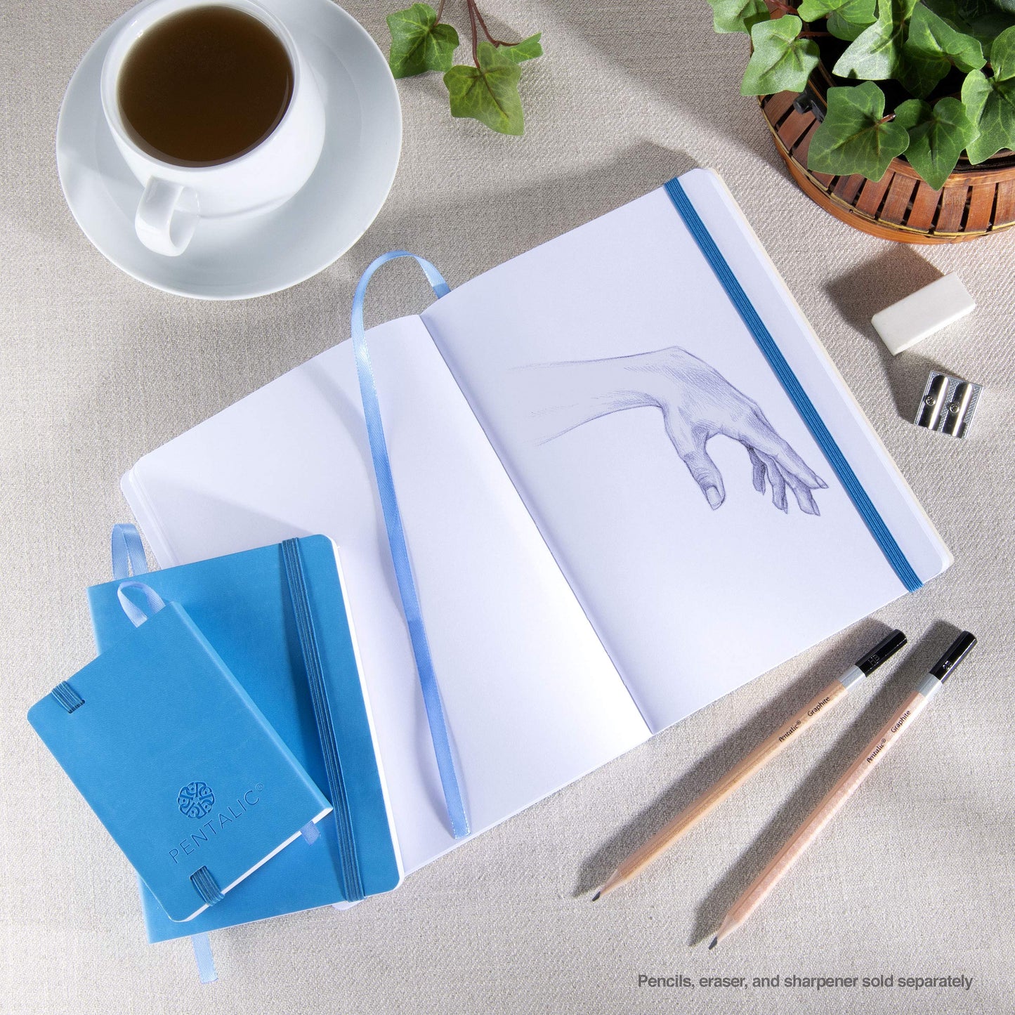 traveler pocket journal sketch book 6" x 4 " Blue