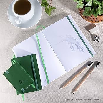 traveler pocket journal sketch book 6" x 4" Green