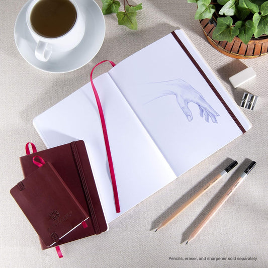 traveler pocket journal sketch book 6 " x 8" red