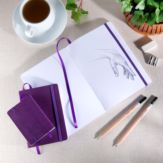 traveler pocket journal ruled paper 4" x 6 "Purple