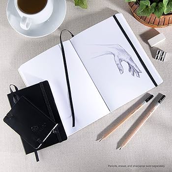 traveler pocket journal sketch book 4" x 6 " Black