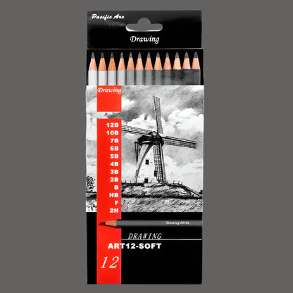 Pacific arc Graphite Soft Pencils (12 Pack)