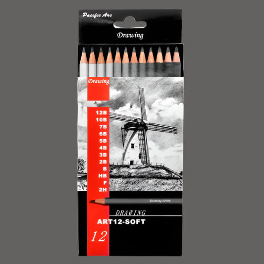 Pacific arc Graphite Soft Pencils (12 Pack)