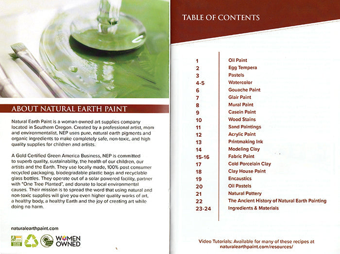 Natural Paint & Art Supplies Recipe Booklet