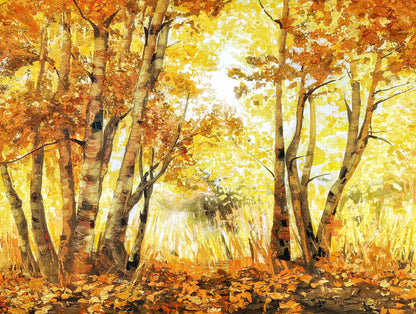 Original Acrylic Impasto Painting by artist Teresa Grasby - "Backlit Aspen", 30" x 40"