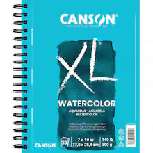 Canson XL - Watercolor, Cold pressed / Heavyweight paper, 30 sheets, 300g, 9 x 12
