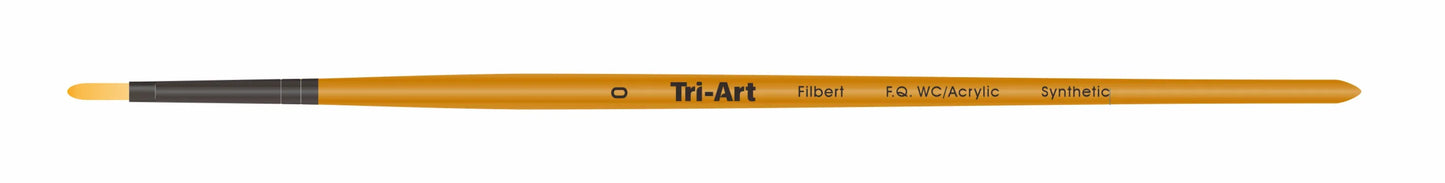 Tri-Art Artist Brushes - Short Synthetic - WC/Acryl - Filbert - 0