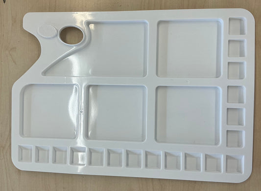 Large Rectangle Plastic Watercolour Palette (18 Wells)