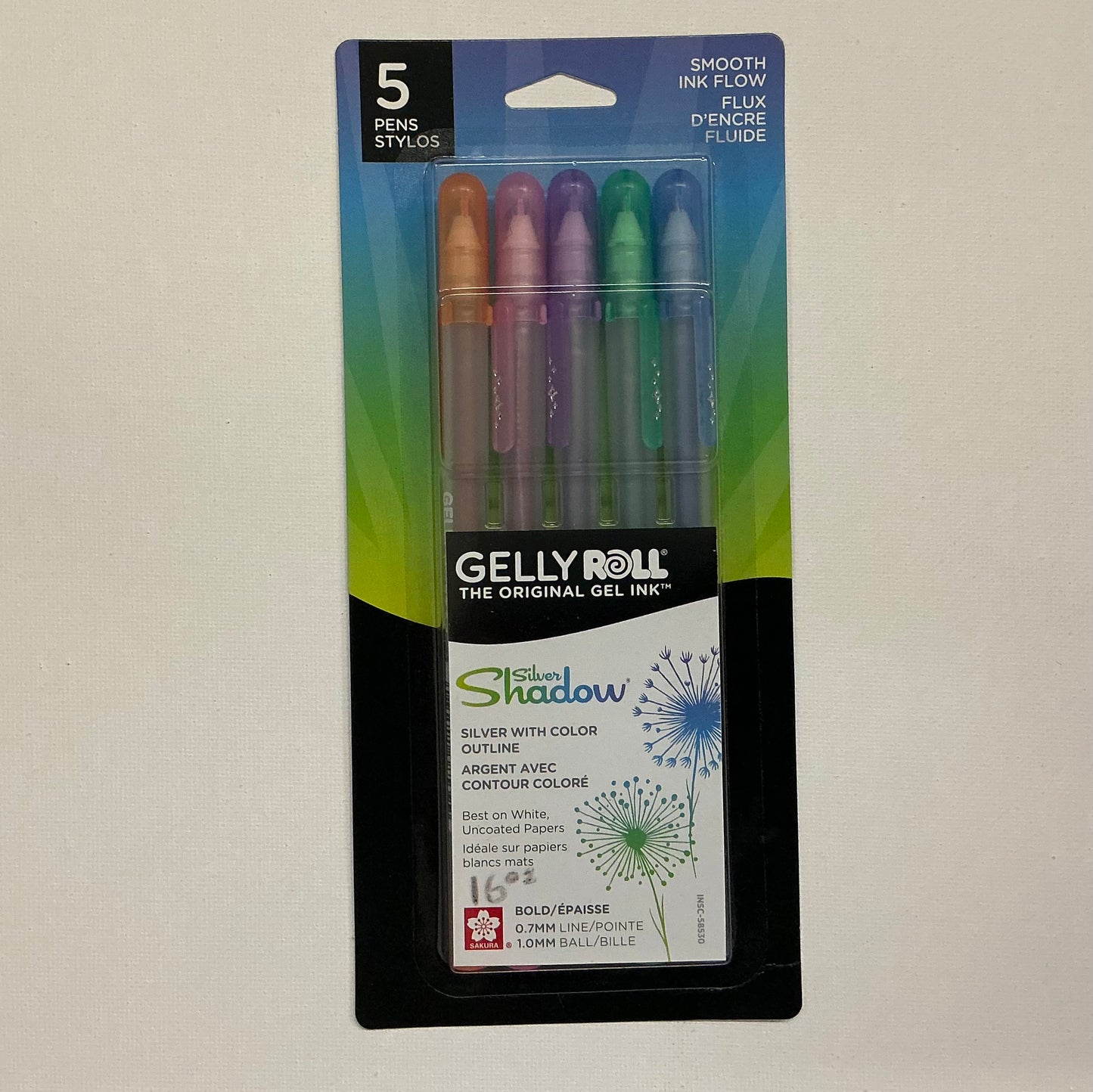 Gelly Roll Silver Shadow Gel Ink Pens (Set of 5)