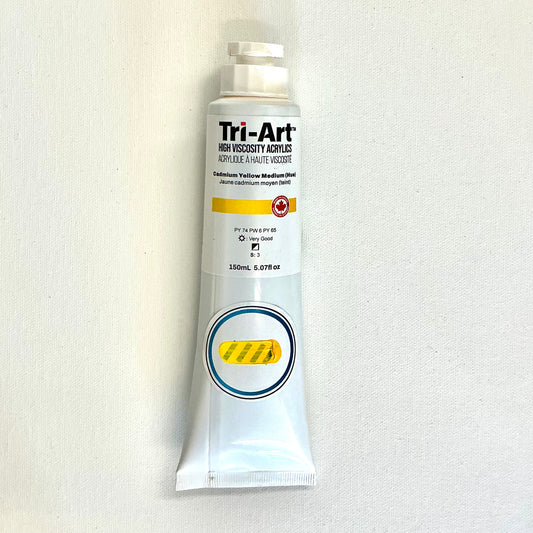 Tri-Art High Viscosity Acrylics (Cadmium Yellow Medium (Hue))  (150ml Tube)
