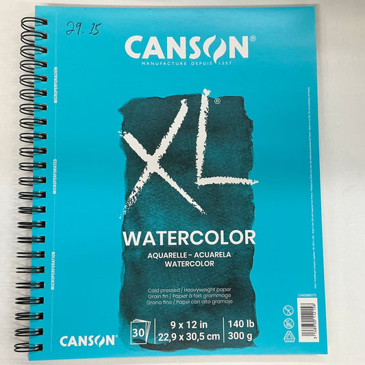 Canson XL Watercolor Sketchbook (Cold Pressed, 9x12in, 30 Sheets)