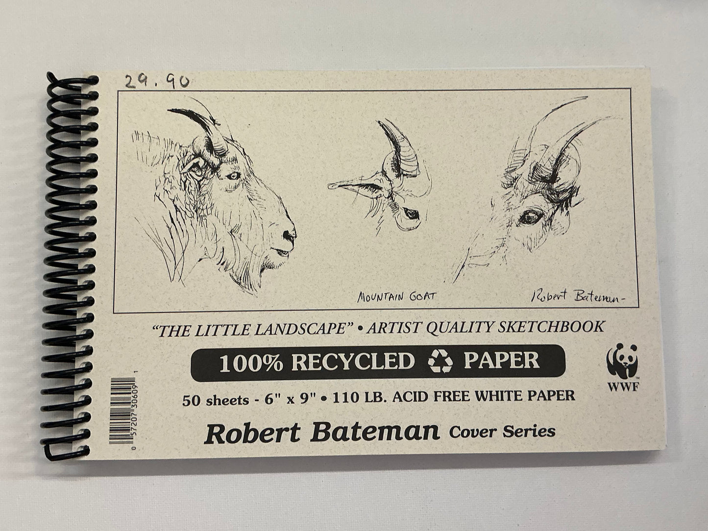 DRAWING SKETCHBOOK - Robert Bateman 6" x 9"