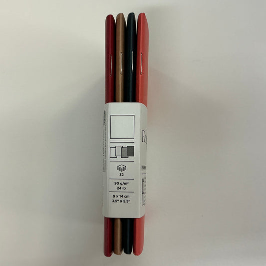 Fabriano Ecoqua Original Sketchbook, Pack of 4 (Red, Black, Beige, Maroon)