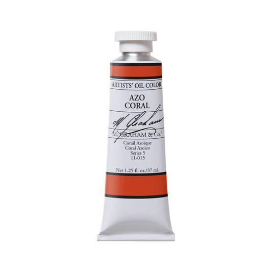 M.GRAHAM azo coral oil colour 1.25oz