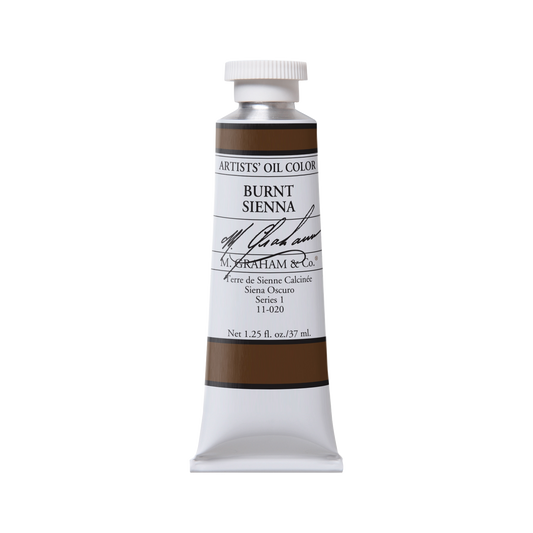 M.Graham Burnt Sienna Oil Paint 37ml - Professional Artist Quality