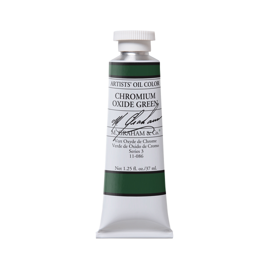 M.Graham Chromium Oxide Green Oil Paint 37ml - Professional Artist Quality