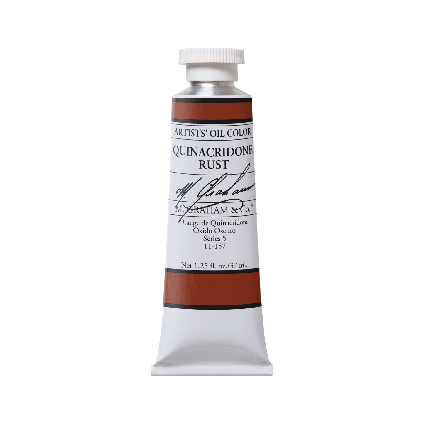M.Graham Quinacridone Rust Oil Paint 37ml - Professional Artist Quality