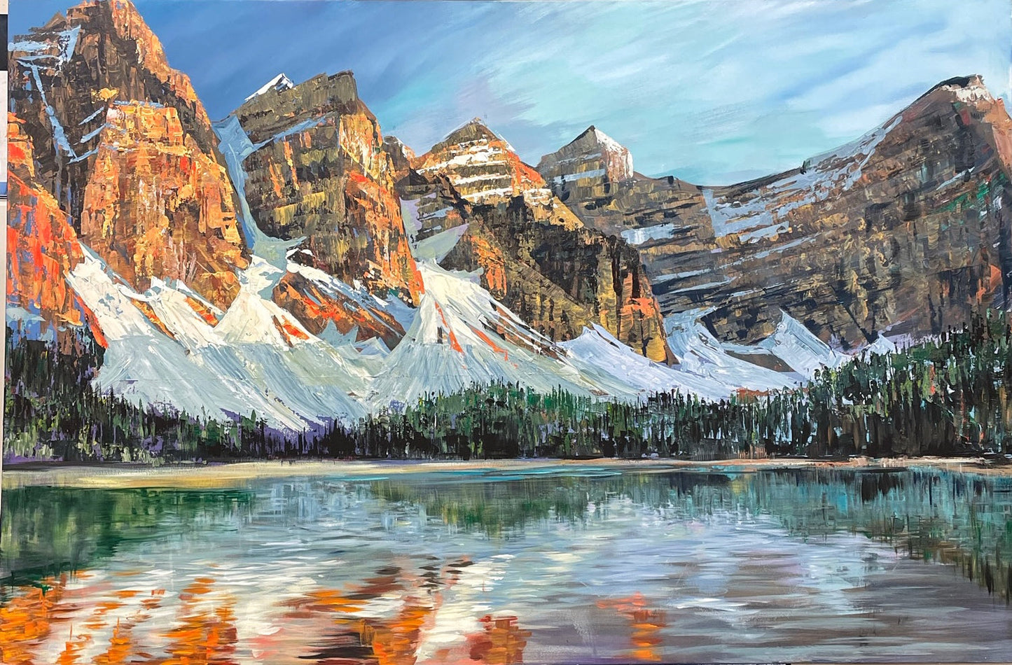 Moraine Lake - 40x60 Original Mountain Landscape Painting