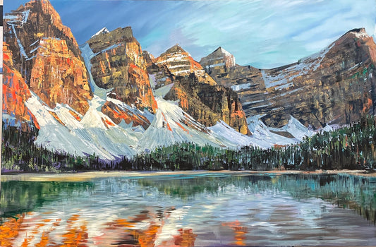 Moraine Lake - 40x60 Original Mountain Landscape Painting