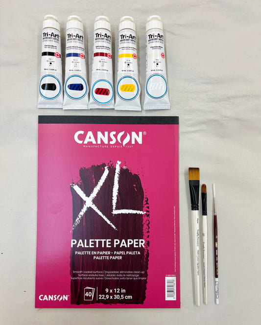 Beginners Acrylic Supply Kit - Grasby Art Studio