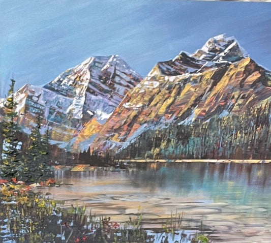 Mount Edith Cavell - 30x40 Original Mountain Landscape Painting