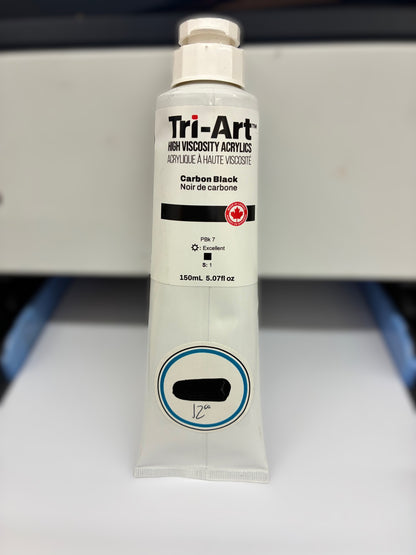 Tri-Art High Viscosity Carbon Black Acrylic 150ml tube
